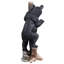 Statue ourson grimpant noir