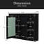 Armoire à pharmacie de 35 po x 27,5 po, armoire de rangement murale pour salle de bain, armoire de salle de bain moderne avec miroir, armoire à miroir avec 6 tablettes ouvertes (meuble-lavabo non inclus)
