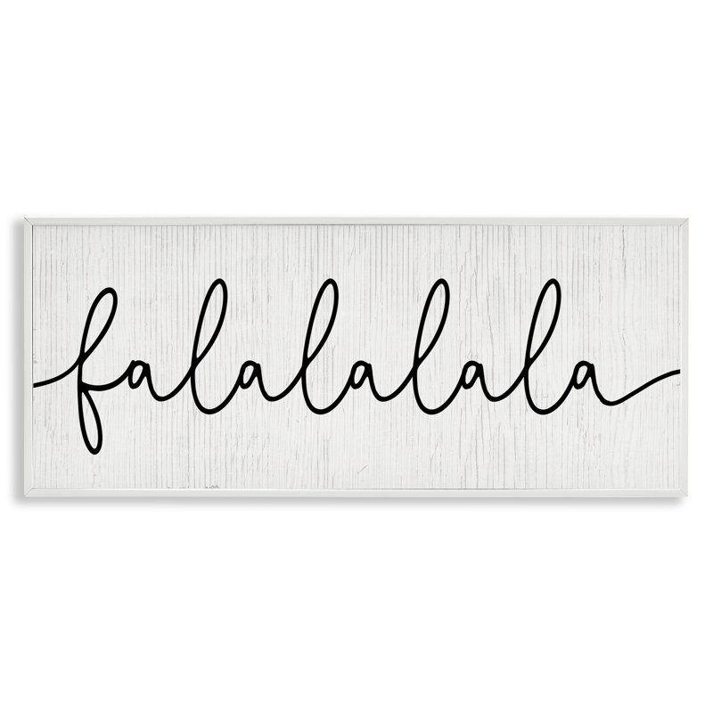 «Falalalala Minimal Holiday», estampe numérique par Daphne Polselli, Giclée encadrée blanc bord de mer, H 13 po x l 30 po