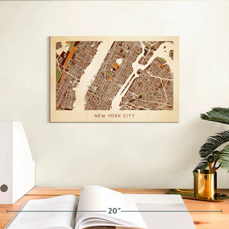 Carte Aliaz Earthy NYC, H 8 po x l 12 po