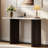 Narrow Console Table With Oval Marble Top, Curved Legs And Triangular-designed Base-1298546541