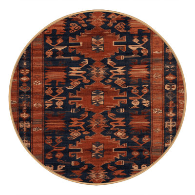 Machine Washable Turkish Brown Area Rug