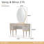 St. Charles Vanity Desk With Mirror & Chair - Dove Gray