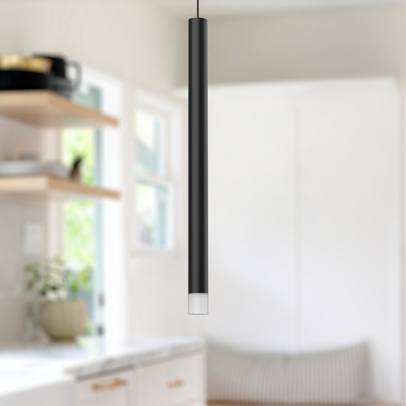 1 - Light LED Pendant, Black