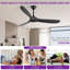 Solid Wood Ceiling Fan With Remote,3 Blade Reversible Dc Motor, Quiet Cooling For Living Room Or Bedroom-1597329670-1596666740