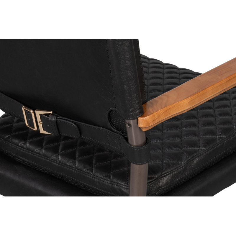 The Harley Leather Arm Chair, Onyx Black