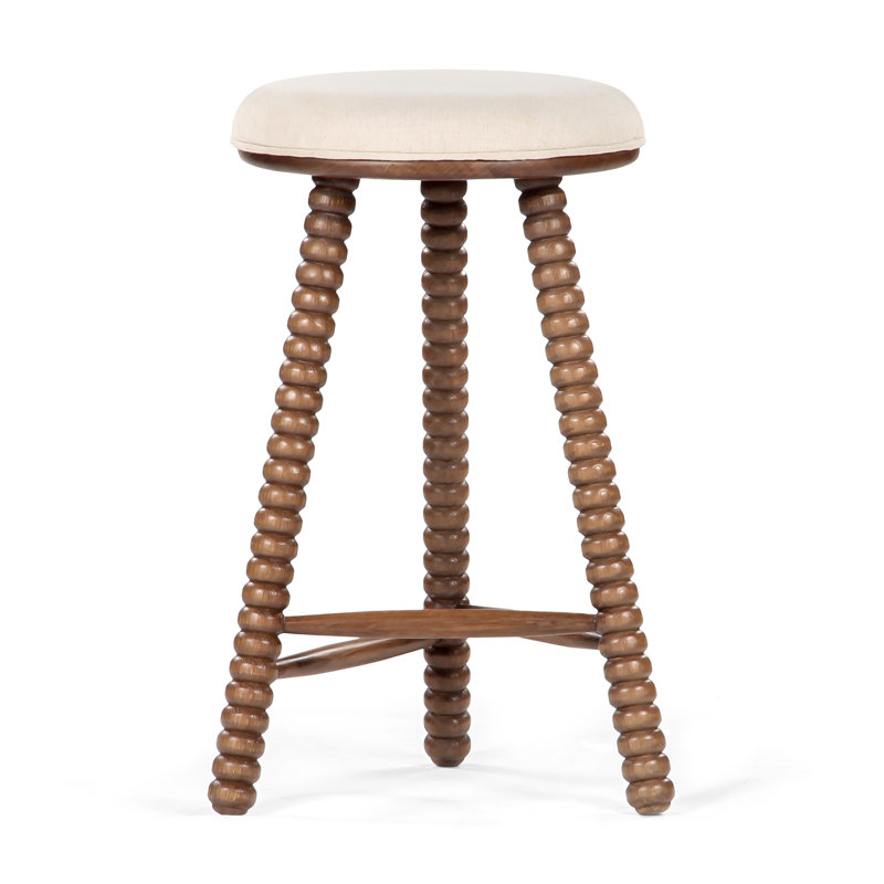 Tabouret de comptoir Alyson Twist, Brun