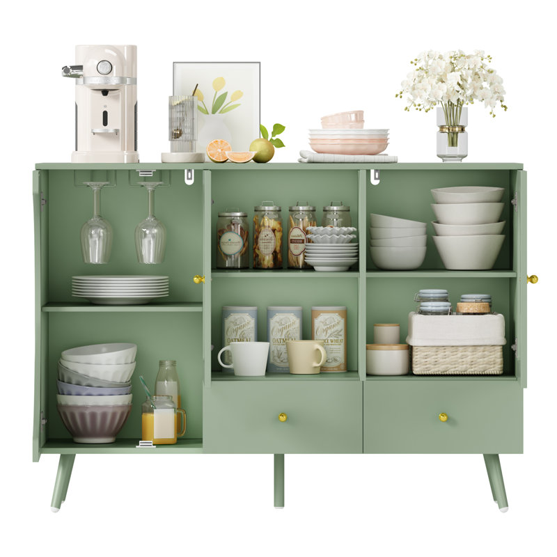 Abrego 47.2'' Sideboard - 2 Drawers, Wine Racks
