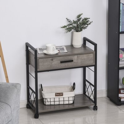 Kerri Wheel 1 Drawer End Table with Storage -  17 Stories, 2B2DF3622EF748F29AEFDBD4BE6A4E2E