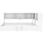 Lit de jour en métal blanc avec couchette, rangement et aspect blanc-1927285371