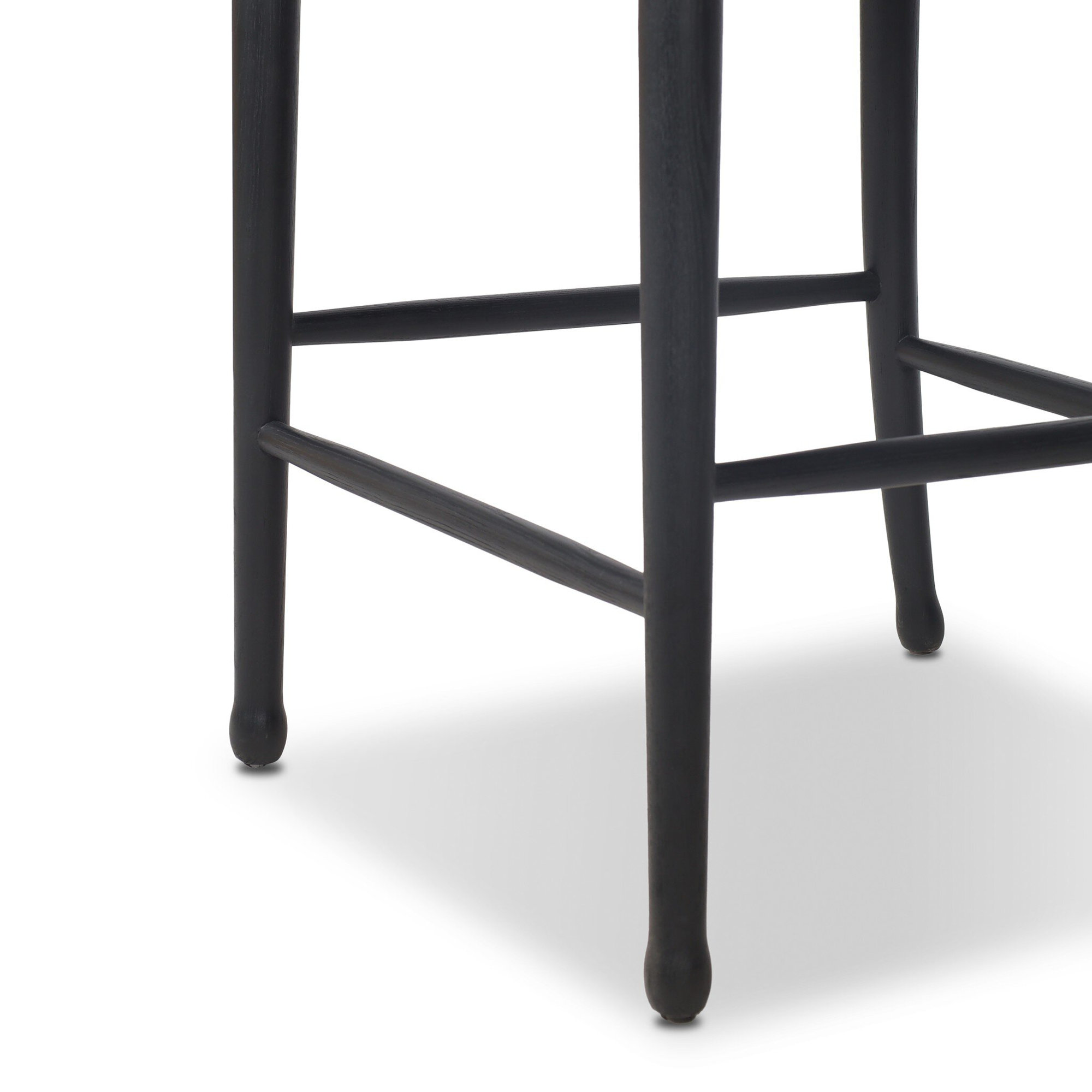 Fayth Stool with Cushion, Stained Black Ash Frame, Counter Stool (25.5” Seat Height)”