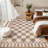 Checkered Rug for Living Room Washable Bedroom Rugs Non Slip Back Modern Classic Area Rug for Kids Boys Bedroom Home Decor Carpet for Dining Room Office-434211344-434211335