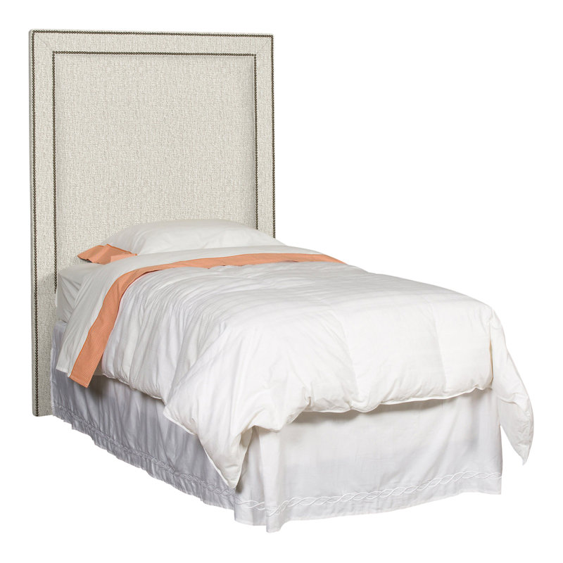 Hillary/Hank Twin Upholstered Panel Headboard, Nomad Snow Crypton® Chenille, No