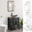 Finition de la base: finition du plateau blanc: meuble-lavabo simple autoportant bleu de 24 po avec comptoir en bois manufacturé-668012412-657482313