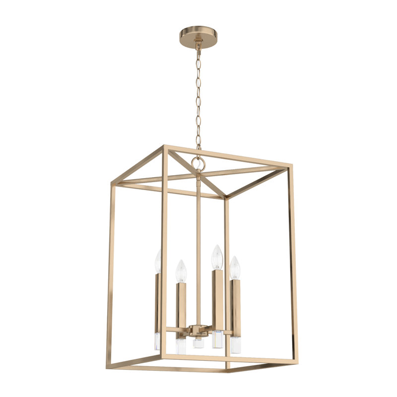 Sunjai 4 Light Pendant 17 Inch Ceiling Light Fixture, Alturas Gold