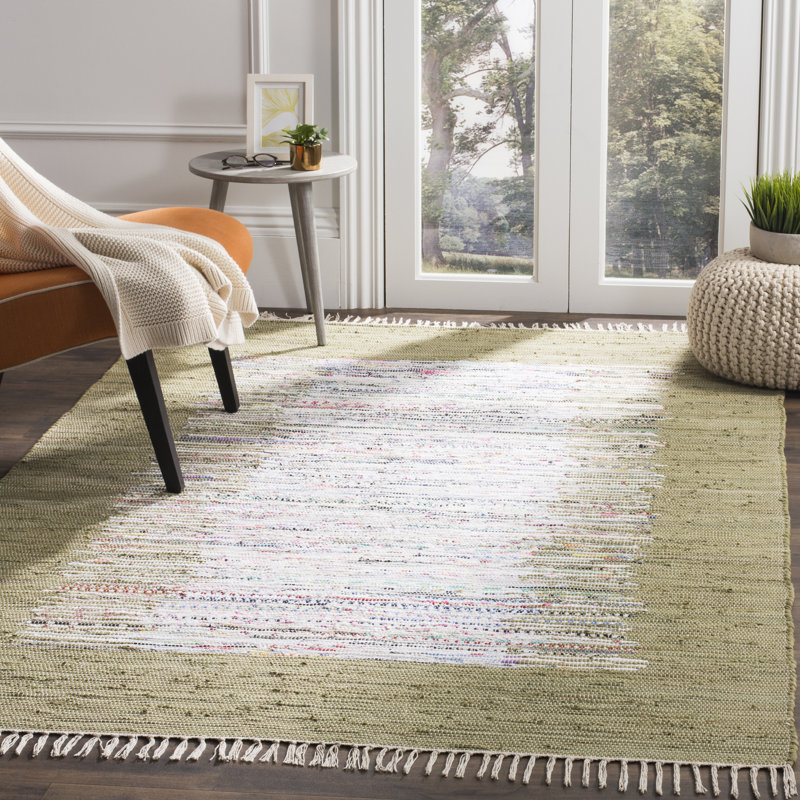 Tapis en coton tissé à la main Paynter, Rectangle 5 pi x 8 pi