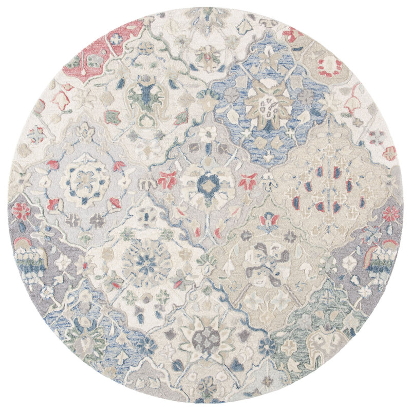 Tecumseth Hand Tufted Wool Oriental Rug, Round 6'