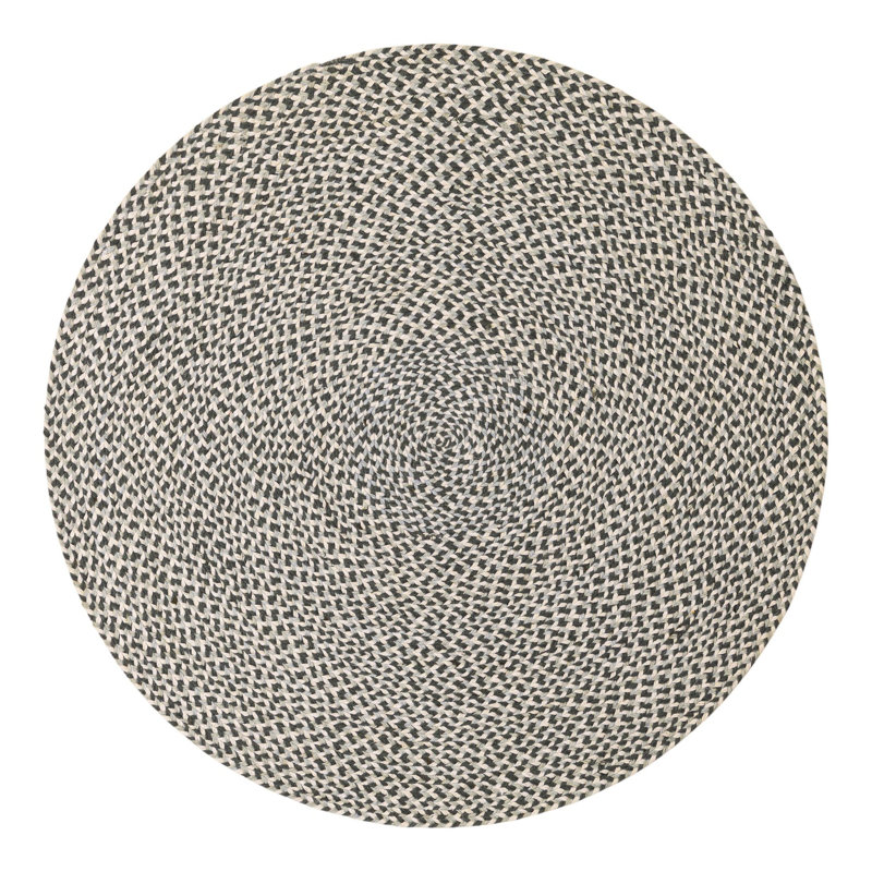 Tweed Braided Jute Rug, Round 4'1"