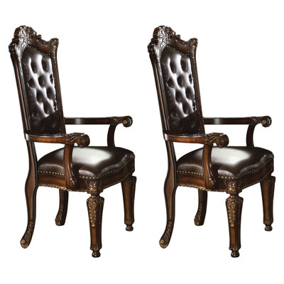 Ensemble de 2 fauteuils capitonnés à dossier