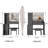 41" Large Left-Sided Vanity Set With LED Mirror & Cushioned Stool – Touch Control, 3-Color Lighting, Multi-Layer Storage – Modern Dresser For Spacious Bedrooms