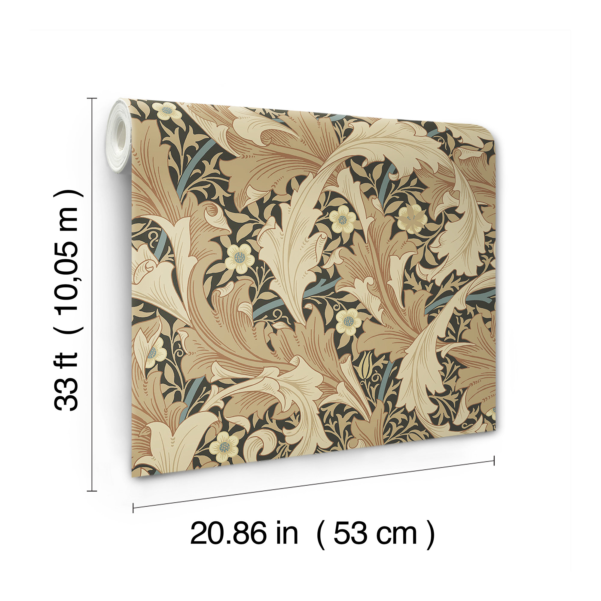 Granville Floral Wallpaper, Apricot