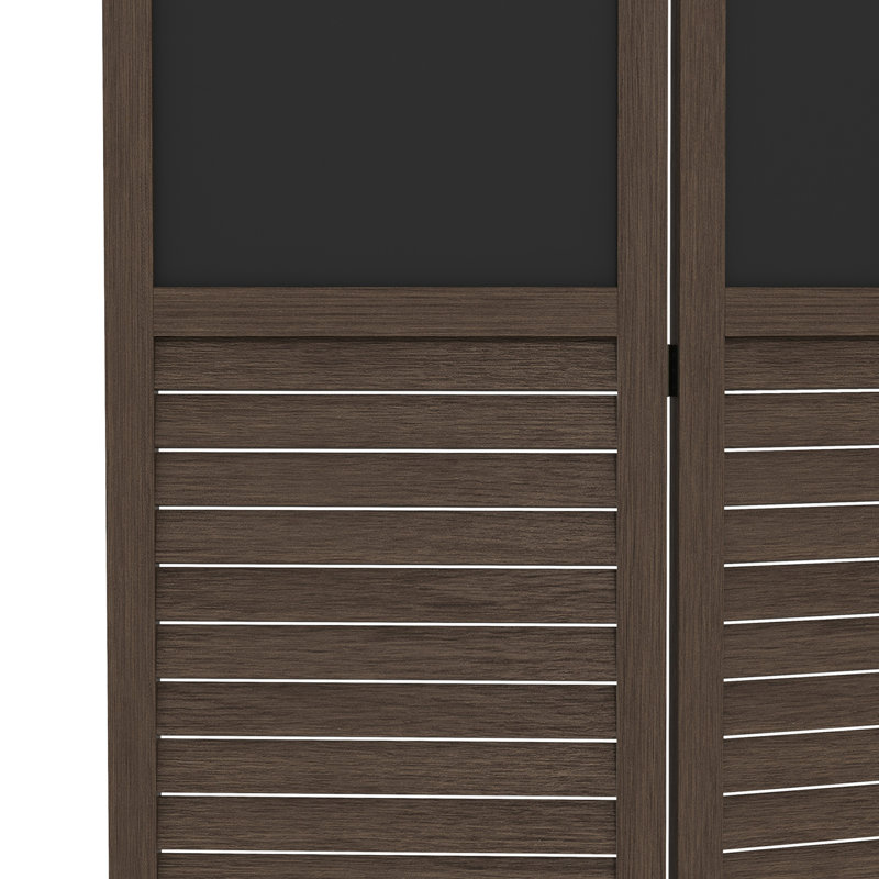 Paravent pliable avec tableau noir, Naturel