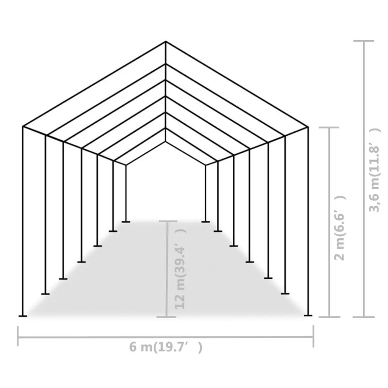 Mabrey 12m x 6m Metal Party Tent