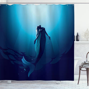 HNMQ Mermaid Shower Curtain by, Girls and Fish in Palestine