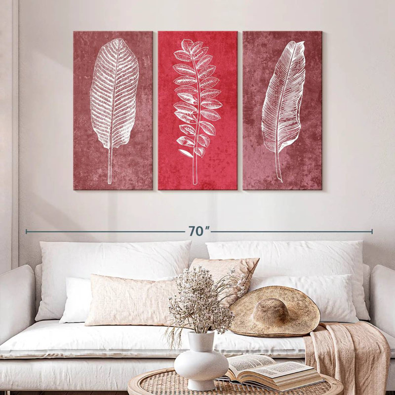 Harnek Leaf Imprints, 32" H x 50" W