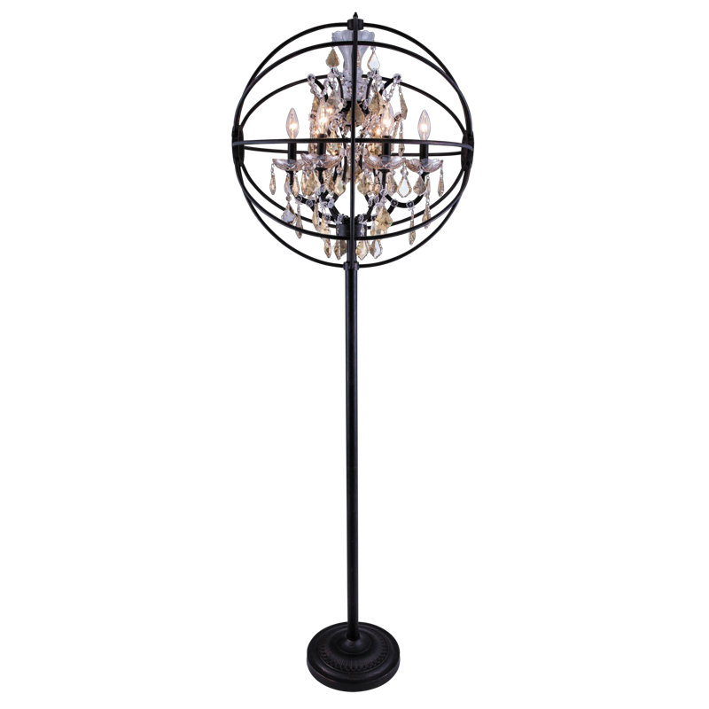 Lampe sur pied 71 po candélabre Mendelson, Noir mat