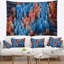 Tapisserie Macro Render Structure bleu rouge-28502350