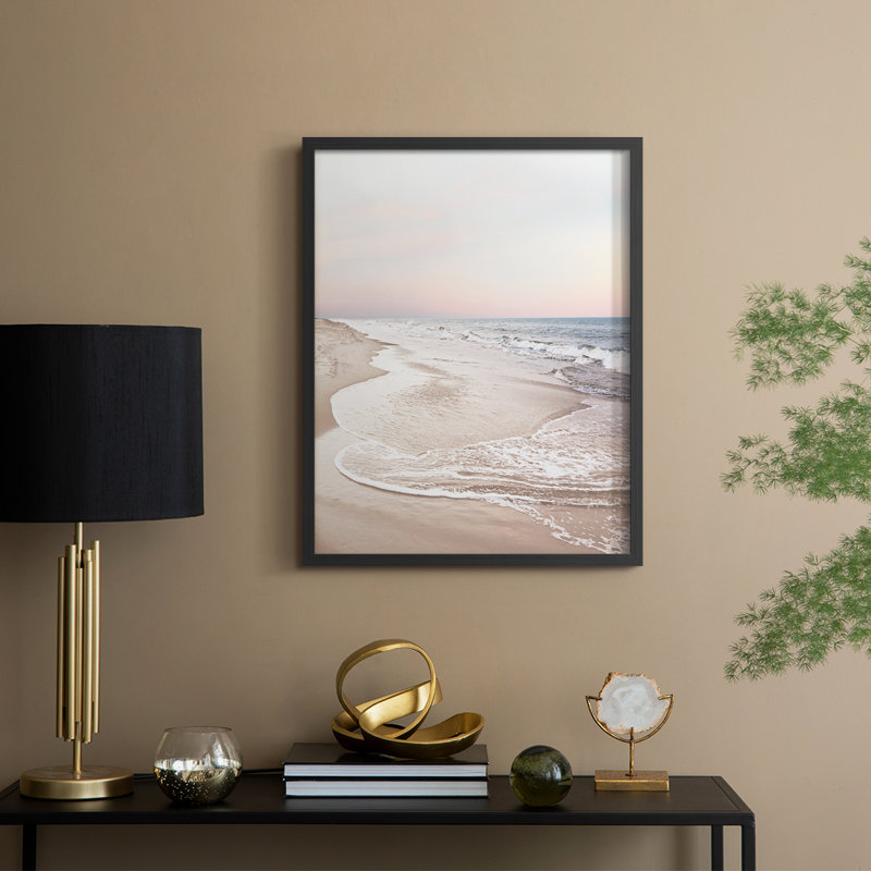Corolla Soft Sunset, reproduction encadrée - bois massif, Noir, H 11 po x l 9 po