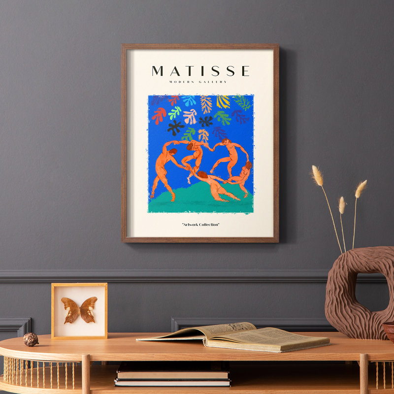 Matisse CX, reproduction encadrée - bois massif, H 20 po x l 16 po, Brun