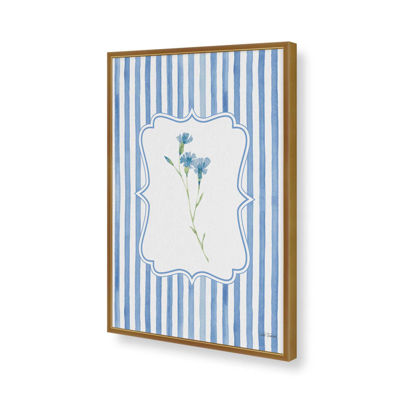 «Spring Cartouche I» par Leslie Trimbach, reproduction d'art, H 24 po x l 18 po, Doré