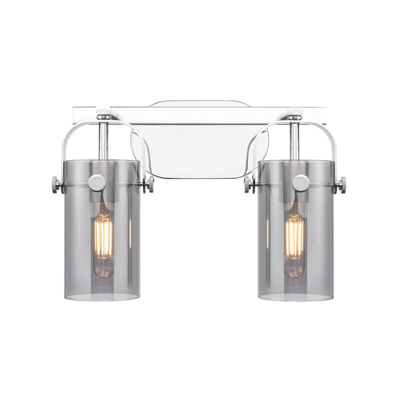 Éclairage pour meuble-lavabo mural 7 po Smethport, Fumée, Chrome poli, H 7 po x l 3,88 po x P 3,88 po