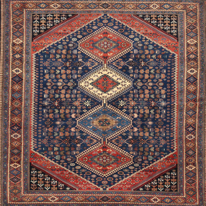 Oriental Indoor Rug, Square 3'
