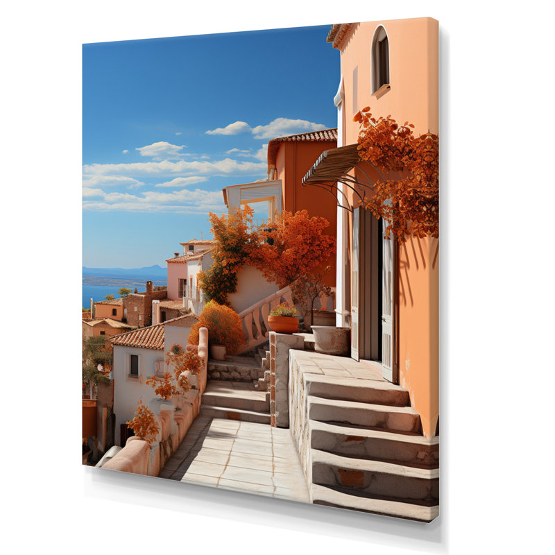 «Italy Terracotta Tones Fontanas VI», reproduction sur toile, H 32 po x l 24 po x P 1 po, Toile tendue
