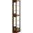 Lights & Mirrored Back 6 Shelf Cabinet, Walnut, Adjustable Exhibitcase 6-Shelf Curio Lights, Mirrored, Present-2036907342