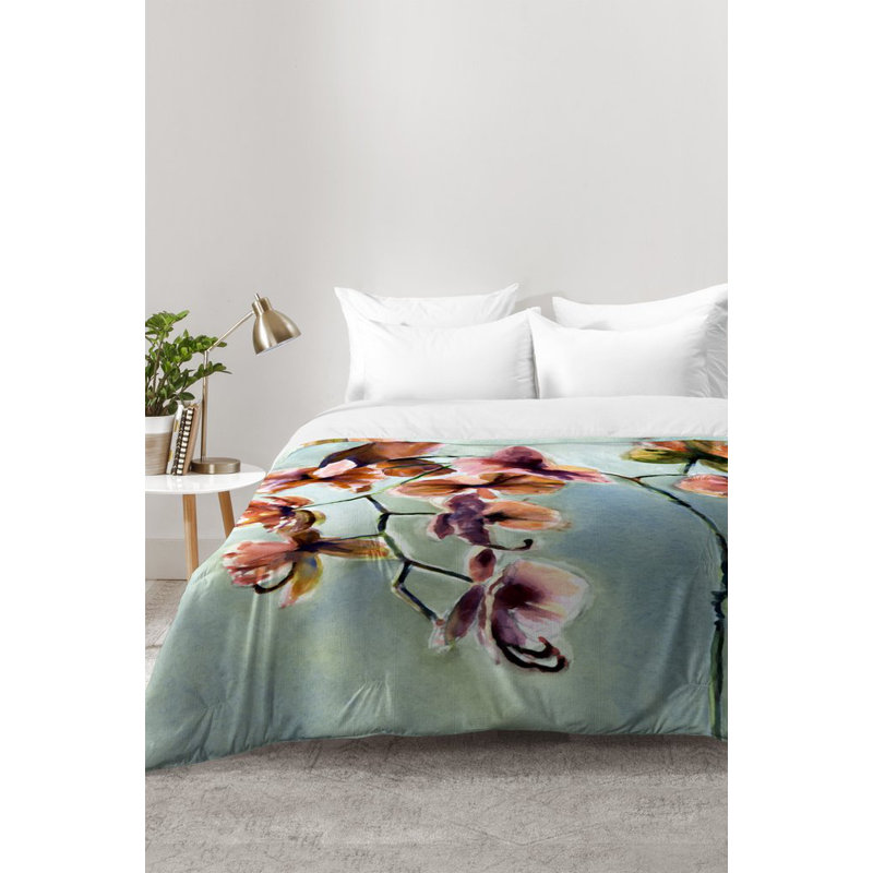 Ensemble d'édredon Orchids, Édredon pour très grand lit + 2 très grandes ta