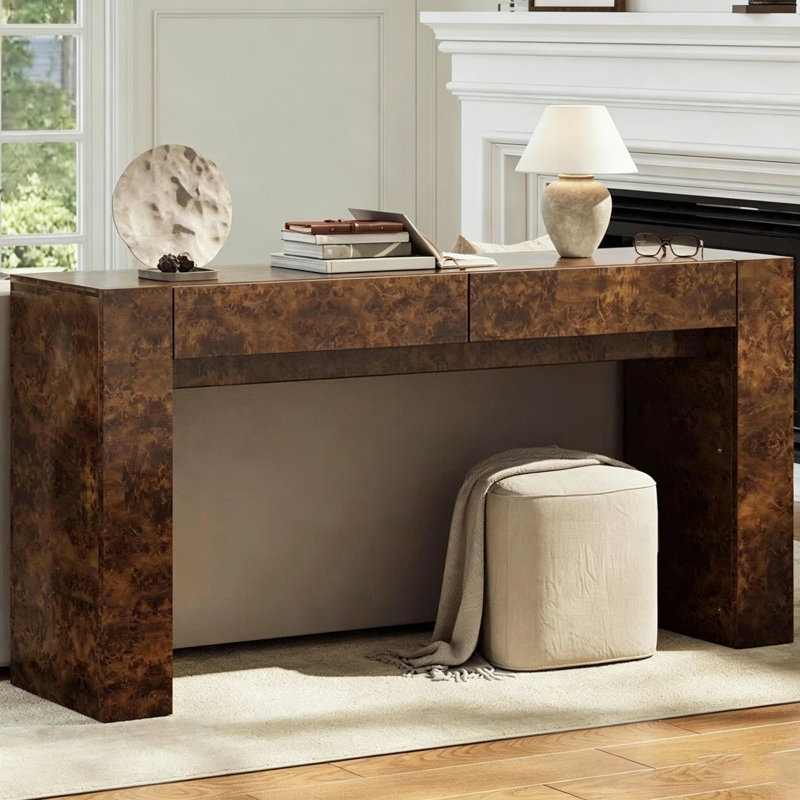 Console Retro Retro, H 33,46 po x l 62,99 po x P 15,75 po, Brun