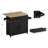 Red Barrel Studio® Kitchen Island With Storage, Rolling Kitchen Island Table On Wheels With Drop Leaf, Storage Cabinet, Drawer, Spice Rack, Towel Rack, Kitchen Cart For Kitchen, Black-663933657