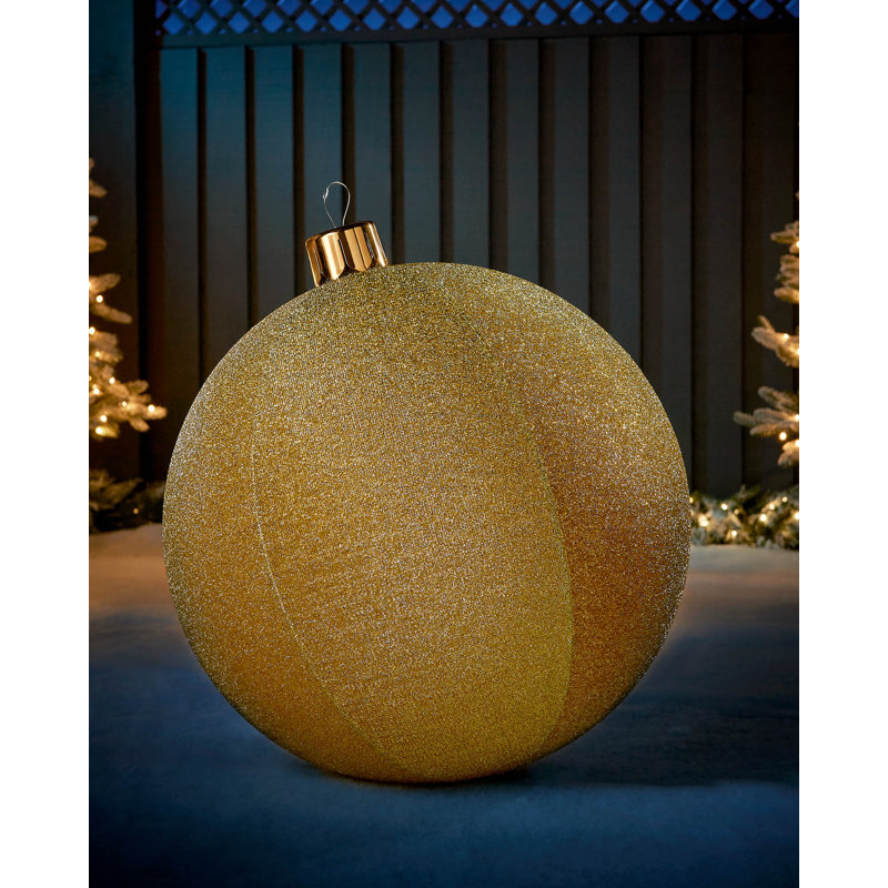 PVC Shatterproof Bauble, 66.04cm H x 66.04cm W x 66.04cm D, Gold