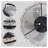 19-Inch Black Iceberg Frame 7-Blade DC Motor Ceiling Fan Light with Remote & App Control, Dimmable LED