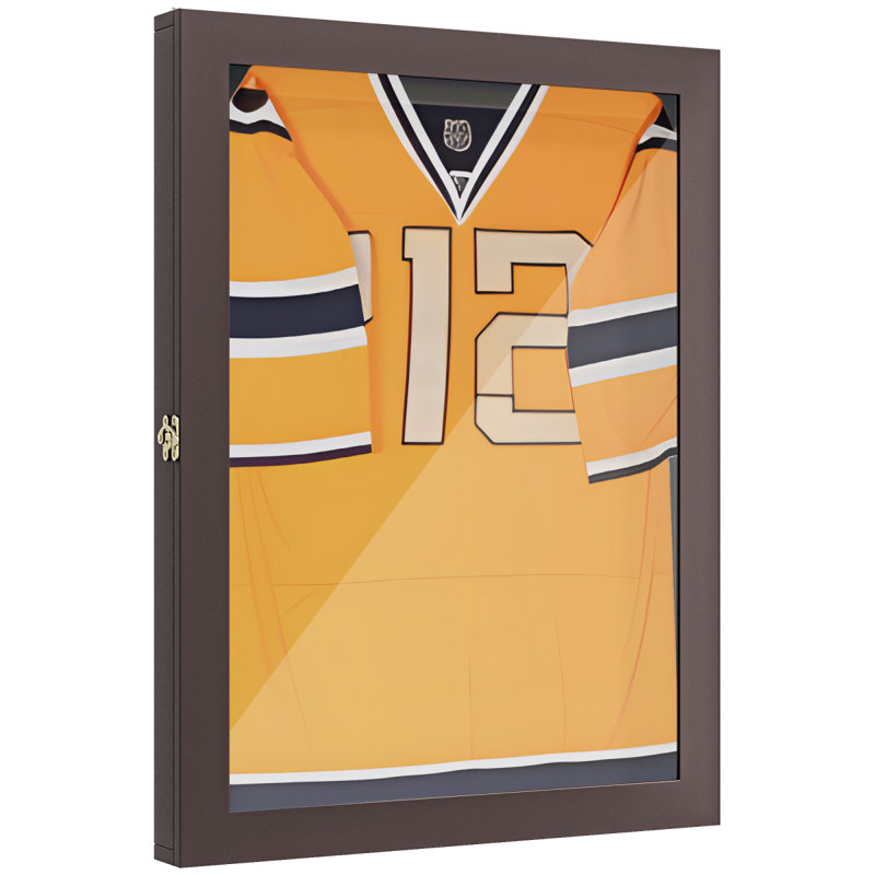 Boîte-cadre murale en acrylique avec support à suspendre HOMcom 24 "X 32", brun, Brown