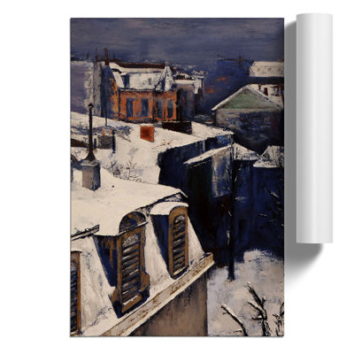 Rooftops In The Snow Vol.1 by Gustave Caillebotte - No Frame Painting