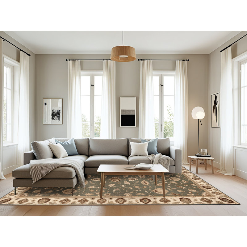 Tapis brun lavable à la machine, Rectangle 6 pi x 9 pi