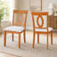 Chaises de salle à manger rembourrées Comfort, ensemble moderne pour la cuisine en bois d'hévéa