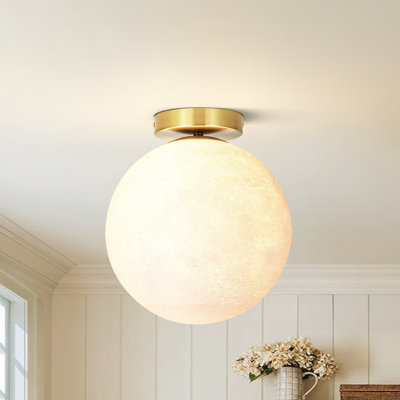 9.8 in. 1-Light Modern Globe Flush Mount