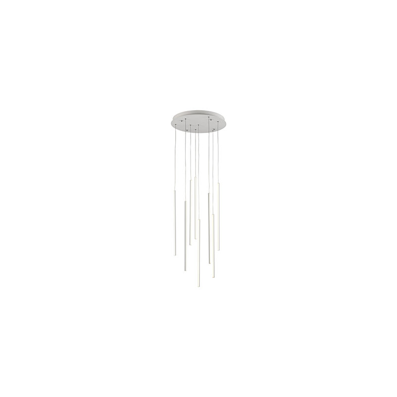 8 - Light LED Pendant, White