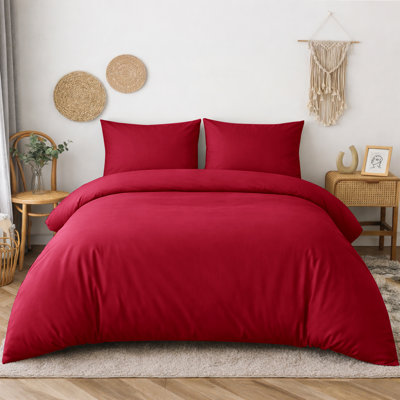 Microfiber Solid Colour Duvet Cover Set